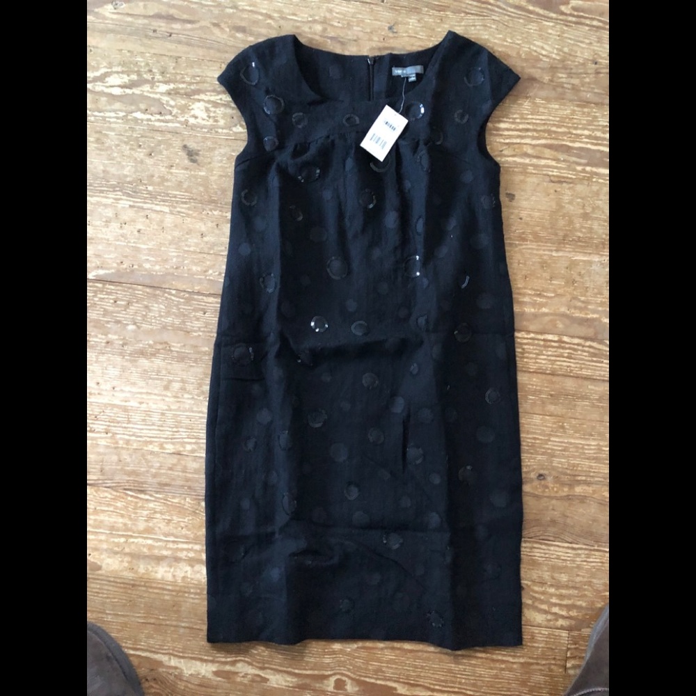 New Vince Jacquard Sequin Accent Dress